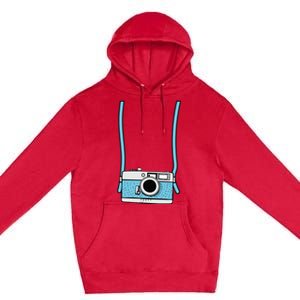 Fake Camera Fake Tourist Fun Vacation Gift Design Idea Premium Pullover Hoodie