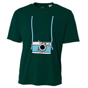 Fake Camera Fake Tourist Fun Vacation Gift Design Idea Cooling Performance Crew T-Shirt