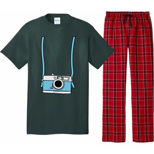 Fake Camera Fake Tourist Fun Vacation Gift Design Idea Pajama Set