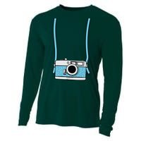 Fake Camera Fake Tourist Fun Vacation Gift Design Idea Cooling Performance Long Sleeve Crew