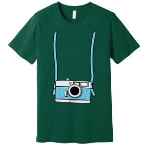 Fake Camera Fake Tourist Fun Vacation Gift Design Idea Premium T-Shirt