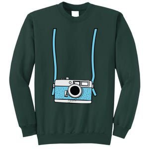 Fake Camera Fake Tourist Fun Vacation Gift Design Idea Tall Sweatshirt