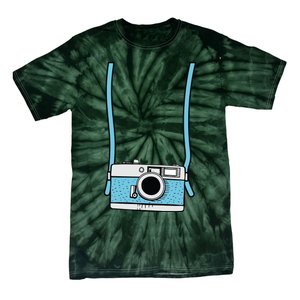 Fake Camera Fake Tourist Fun Vacation Gift Design Idea Tie-Dye T-Shirt