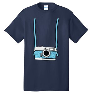 Fake Camera Fake Tourist Fun Vacation Gift Design Idea Tall T-Shirt