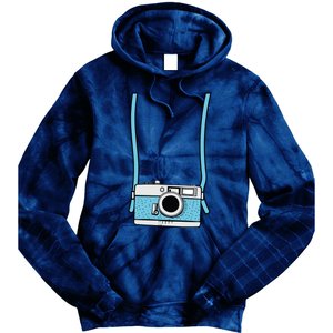 Fake Camera Fake Tourist Fun Vacation Gift Design Idea Tie Dye Hoodie