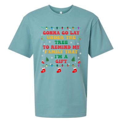 Funny Christmas Family Xmas Pajamas Being Related To Me Gift Sueded Cloud Jersey T-Shirt