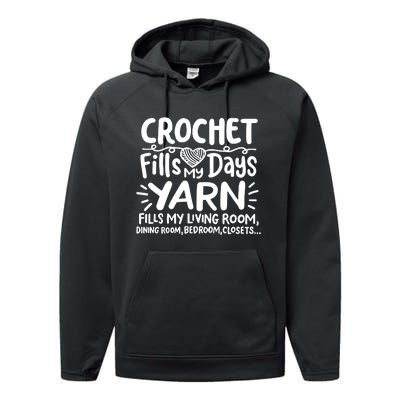 Funny Crochet Performance Fleece Hoodie