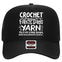 Funny Crochet High Crown Mesh Back Trucker Hat