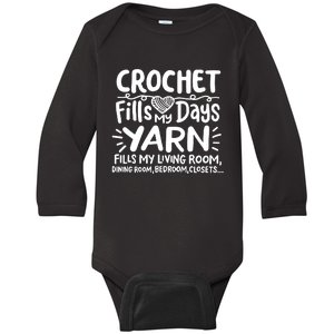 Funny Crochet Baby Long Sleeve Bodysuit