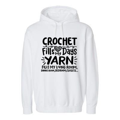 Funny Crochet Garment-Dyed Fleece Hoodie