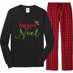 French Christmas French Merry Christmas Tank Top Long Sleeve Pajama Set