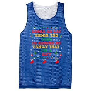 Funny Christmas Family Xmas Pajamas Being Related To Me Funny Gift Mesh Reversible Basketball Jersey Tank