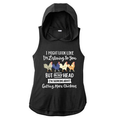 Funny Chicken Farmer Design Women Men Getting A Lot Chickens Ladies PosiCharge Tri-Blend Wicking Draft Hoodie Tank