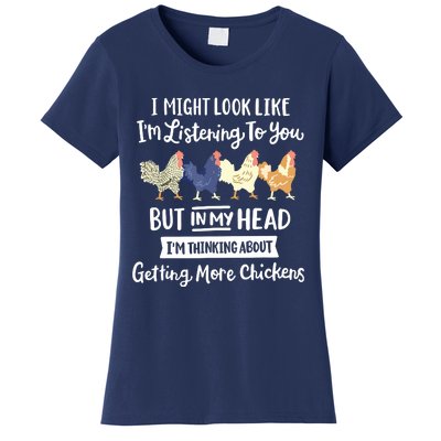 Funny Chicken Farmer Design Women Men Getting A Lot Chickens Women's T-Shirt