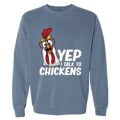 Funny Chicken For Men Women Crazy Chicken Farmer Lovers Garment-Dyed Sweatshirt