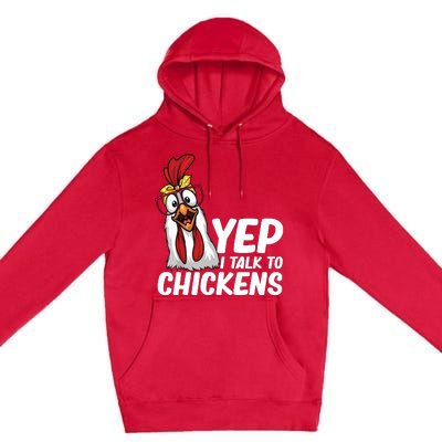 Funny Chicken For Men Women Crazy Chicken Farmer Lovers Premium Pullover Hoodie