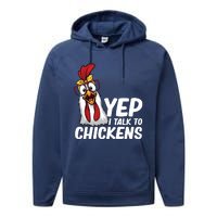 Funny Chicken For Men Women Crazy Chicken Farmer Lovers Performance Fleece Hoodie