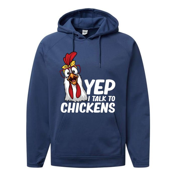 Funny Chicken For Men Women Crazy Chicken Farmer Lovers Performance Fleece Hoodie