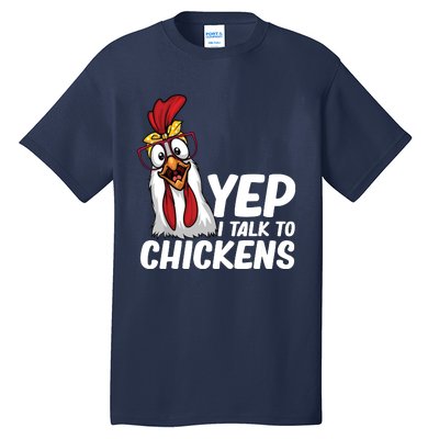 Funny Chicken For Men Women Crazy Chicken Farmer Lovers Tall T-Shirt