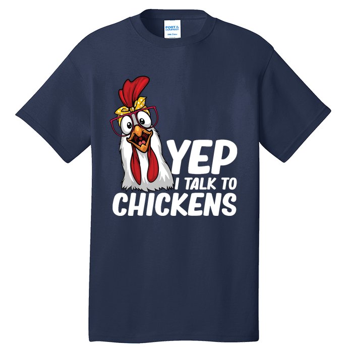 Funny Chicken For Men Women Crazy Chicken Farmer Lovers Tall T-Shirt