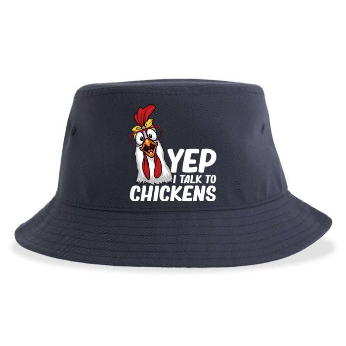 Funny Chicken For Men Women Crazy Chicken Farmer Lovers Sustainable Bucket Hat