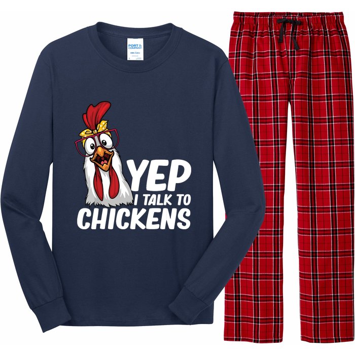 Funny Chicken For Men Women Crazy Chicken Farmer Lovers Long Sleeve Pajama Set