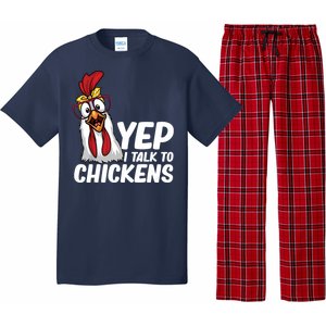 Funny Chicken For Men Women Crazy Chicken Farmer Lovers Pajama Set