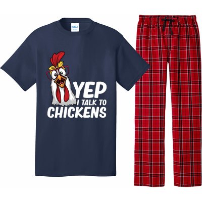 Funny Chicken For Men Women Crazy Chicken Farmer Lovers Pajama Set