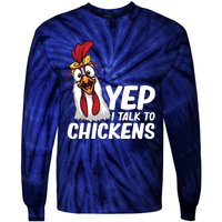 Funny Chicken For Men Women Crazy Chicken Farmer Lovers Tie-Dye Long Sleeve Shirt