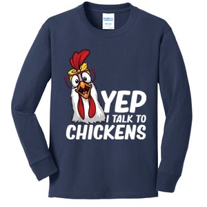 Funny Chicken For Men Women Crazy Chicken Farmer Lovers Kids Long Sleeve Shirt