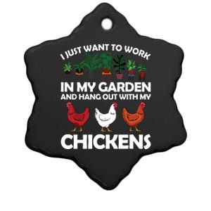 Funny Chicken For Men Women Gardening Chicken Lovers Garden Ceramic Star Ornament