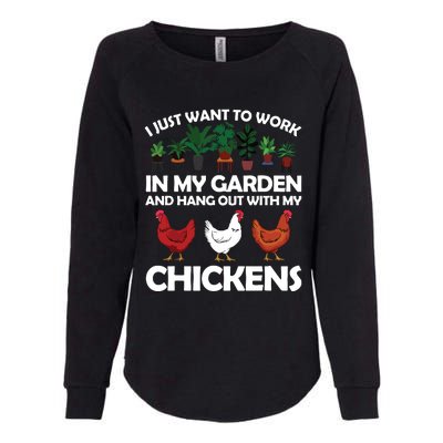 Funny Chicken For Men Women Gardening Chicken Lovers Garden Womens California Wash Sweatshirt