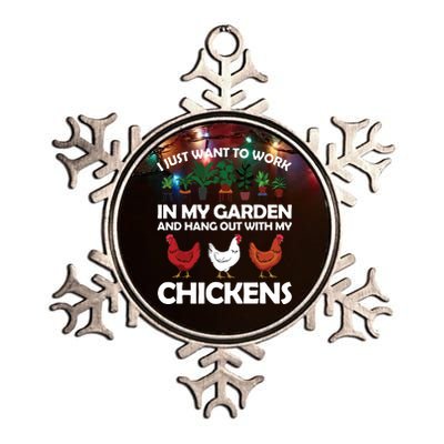 Funny Chicken For Men Women Gardening Chicken Lovers Garden Metallic Star Ornament