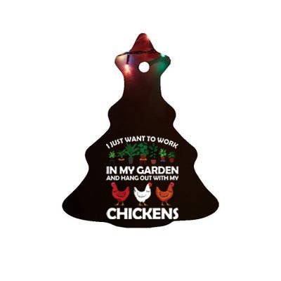 Funny Chicken For Men Women Gardening Chicken Lovers Garden Ceramic Tree Ornament