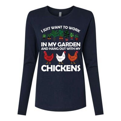 Funny Chicken For Men Women Gardening Chicken Lovers Garden Womens Cotton Relaxed Long Sleeve T-Shirt