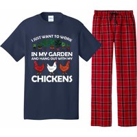 Funny Chicken For Men Women Gardening Chicken Lovers Garden Pajama Set