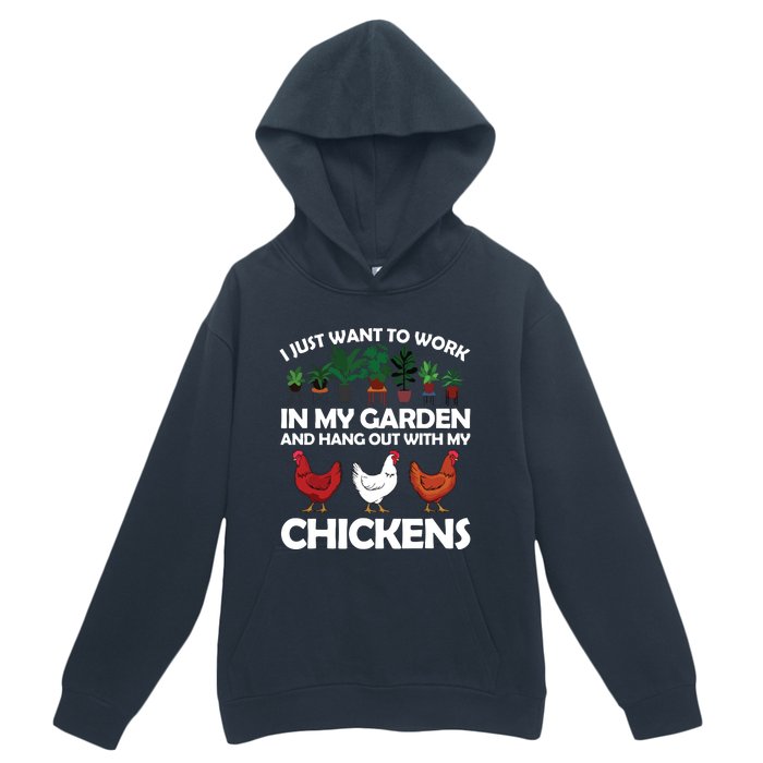 Funny Chicken For Men Women Gardening Chicken Lovers Garden Urban Pullover Hoodie