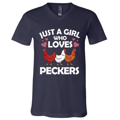 Funny Chicken For Women Chicken Farmer Flock Whisperer V-Neck T-Shirt