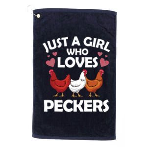 Funny Chicken For Women Chicken Farmer Flock Whisperer Platinum Collection Golf Towel