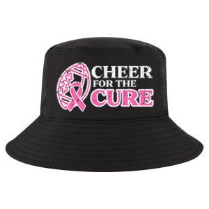 Football Cheer For The Cure Breast Cancer Awareness Ribbon Cool Comfort Performance Bucket Hat