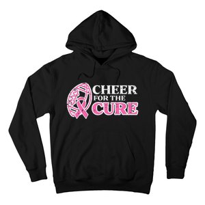 Football Cheer For The Cure Breast Cancer Awareness Ribbon Hoodie