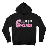 Football Cheer For The Cure Breast Cancer Awareness Ribbon Hoodie