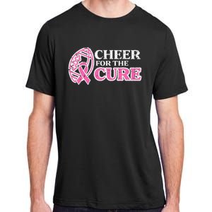 Football Cheer For The Cure Breast Cancer Awareness Ribbon Adult ChromaSoft Performance T-Shirt