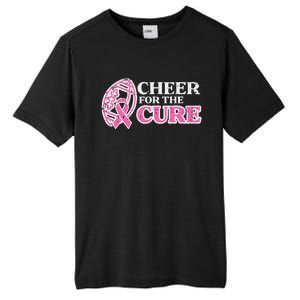 Football Cheer For The Cure Breast Cancer Awareness Ribbon Tall Fusion ChromaSoft Performance T-Shirt