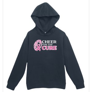 Football Cheer For The Cure Breast Cancer Awareness Ribbon Urban Pullover Hoodie