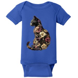 Floral Cat Baby Bodysuit