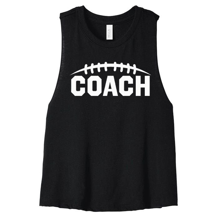 Football Coach Women's Racerback Cropped Tank