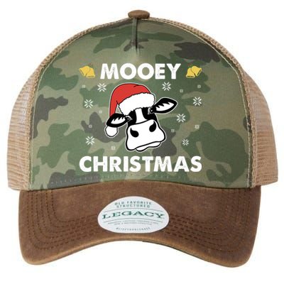 Funny Christmas Farm Cow Heifer Mooey Christmas Ugly Xmas Gift Legacy Tie Dye Trucker Hat