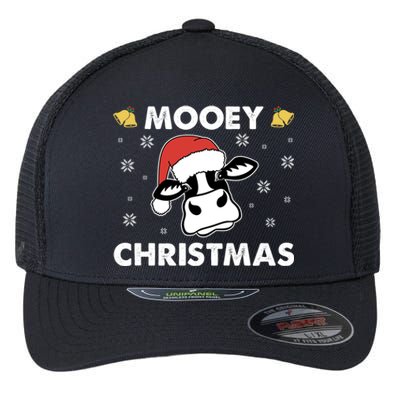 Funny Christmas Farm Cow Heifer Mooey Christmas Ugly Xmas Gift Flexfit Unipanel Trucker Cap