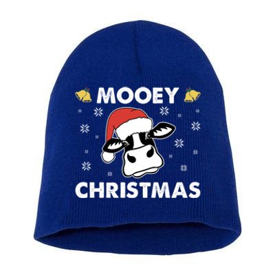 Funny Christmas Farm Cow Heifer Mooey Christmas Ugly Xmas Gift Short Acrylic Beanie